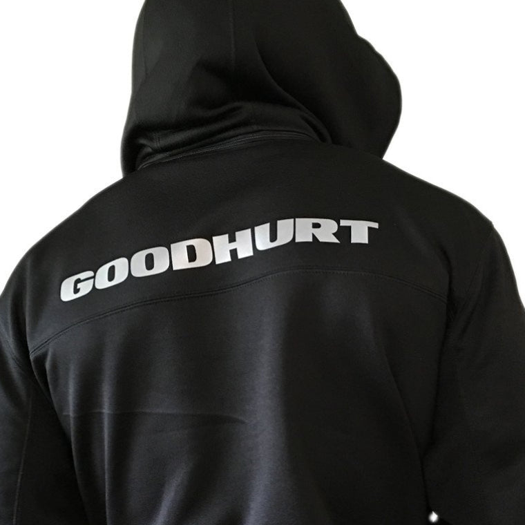 GOODHURT - Poly Tech - Zip Hooded Sweatshirt - Black